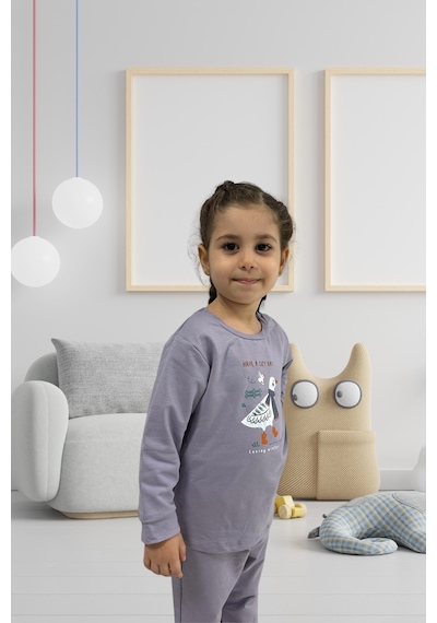 Mor Renk Çocuk/bebek Alt Üst Eşofman Takımı Mor