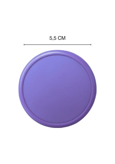 Mor Çocuk Odası Mobilya Kulbu - 55 MM - Abs Plastik Tekli Düğme Dolap ve Çekmece Kulpu Mor