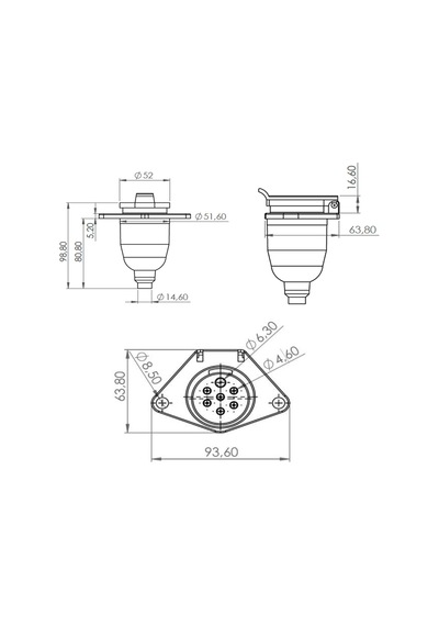 Römork Fişi ve Soketi Metal n Tip Set Ürün - 7 Pin