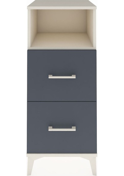 Hyperion Komodin Tek Raflı 2 Çekmeceli 44x44x106 Aytaşı-antrasit Aytaşı