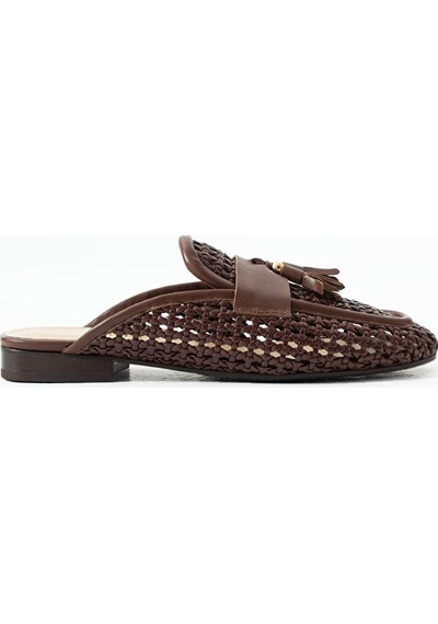 Dericia Shoes Fable Hakiki Deri Günlük Rahat Kadın Terlik Kahverengi Dericia Shoes Fable Hakiki Deri Günlük Rahat Kadın Terlik Kahverengi