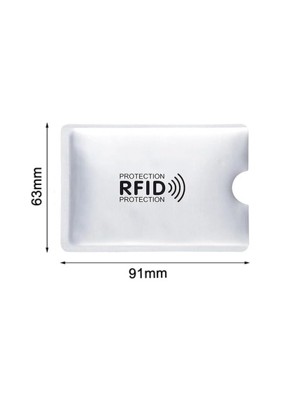 Temassız Kredi Banka Kimlik Kartı Koruyucu Kılıf Hırsızlık Önleyici Rfid Nfc Antistatik Aluminyum Metalize Poşe