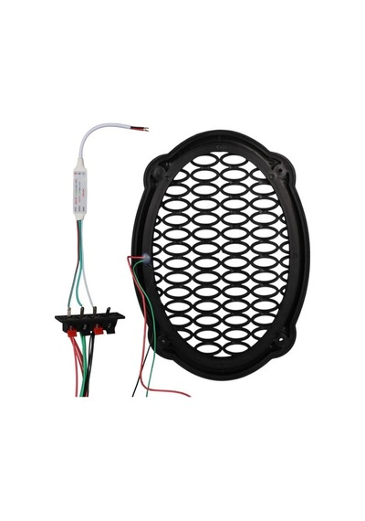 Poke Pk-5653 4 Adet Oval Oto Hoparlör Kapağı Kumandalı Pixel Ledli Rgb Animasyonlu Kapak
