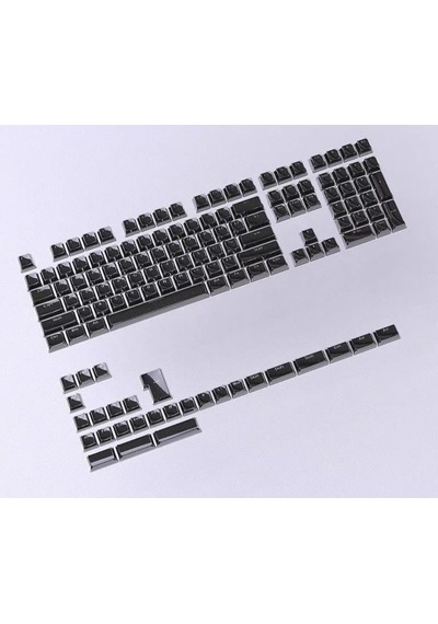 Mekanik Klavye Crystal Jelly Keycap -136 Tuşlu Yarı Saydam  Rgb Tuş Takımı Black