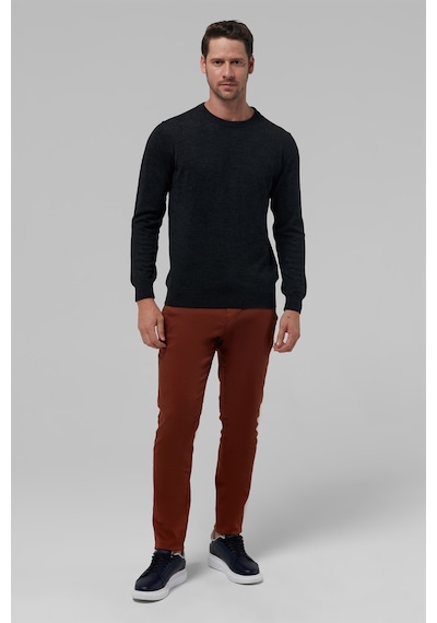 D's Damat Ds Damat Regular Fit Antrasit Düz Örgü Pamuk Karışımlı Triko Kazak 1hf060632004m Antrasit