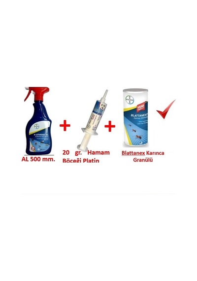 Bayer Haşere 500 ML + Hamam Böcegi Platin 20 ML + Karınca Granülü