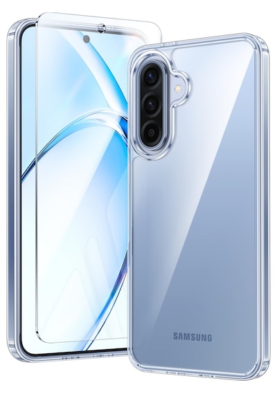 Samsung Galaxy Uyumlu A36 5g Şeffaf Silikon Kılıf + Cam Ekran Koruyucu