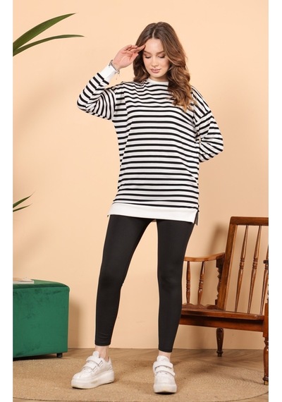 Kadın Sweatshirt -geniş Kalıp-tunik Boy 2 İplik S-m-l-xl 0151kdn 001