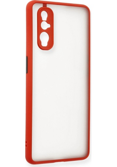 Newface - 558 - Oppo Find X2 Kılıf Montreal Silikon Kapak - Csmo-tex - - Kırmızı