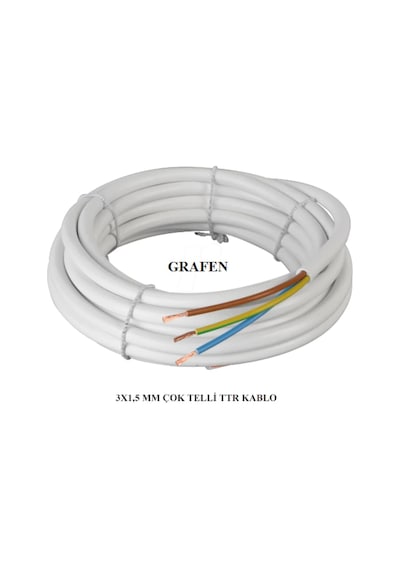 3x1.5 TTR Çok Telli Elektrik Kablosu 1.Kalite 100 Metre