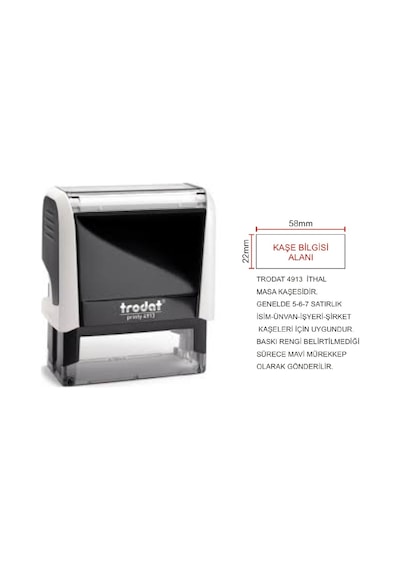 Trodat 4913 - Firma-şirket Kaşesi Siyah N11.12164