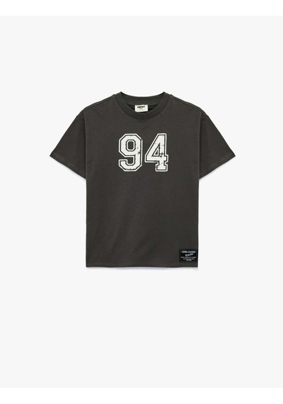 Koton Baskılı Pamuklu Antrasit Erkek Çocuk T-shirt 6skb10271tk Antrasit