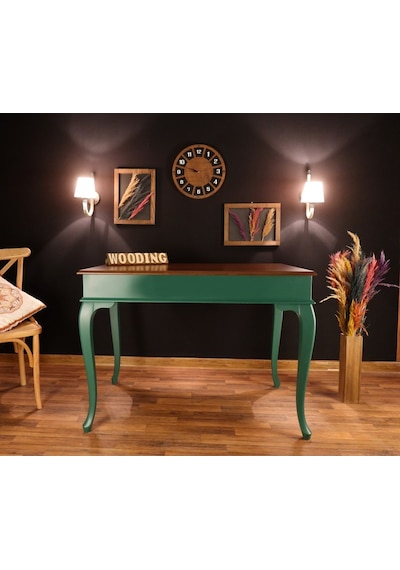 Wooding-Mobilya Wooding 100 Cm Masif Yeşil Ceviz Yemek Masası
