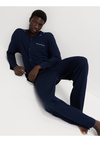 Marks & Spencer Pamuk-modal Karışımlı Pijama Takımı T07004780 Lacivert