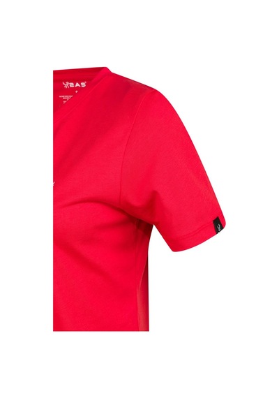 2as Alone Baskılı V Yaka Kadın T-shirt 404 Kırmızı