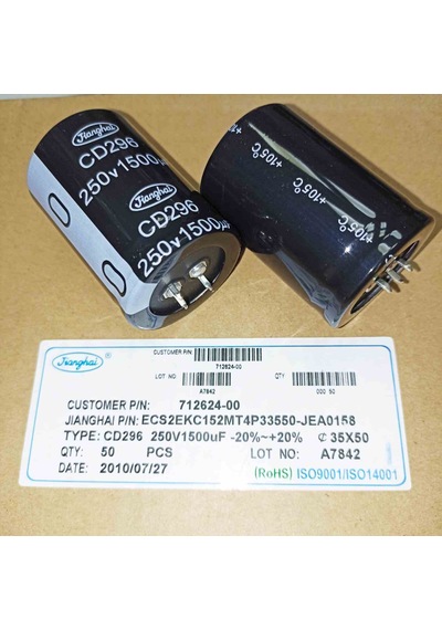 Ecs2ekc152mt4p33550 1500mf 250v 35x50 105 Jıanghaı Elko Kondansatör 2 Adet