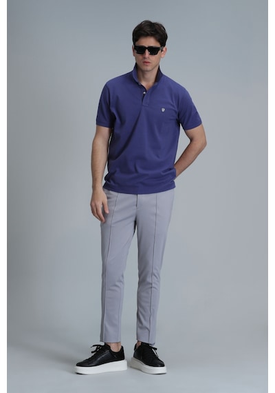 Lufian Erkek Laon Smart Polo T-shirt 111040164 Yeşil Mor