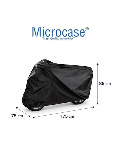 Microcase Universal Su Geçirmez Motosiklet Scooter Brandası Örtüsü Lastikli Taşıma Çantalı 175x70x85 Cm Al5492