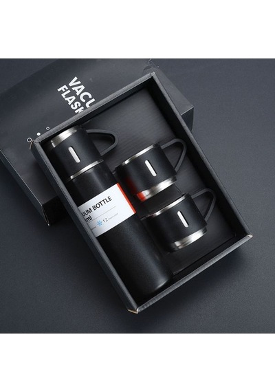 Konyax Paslanmaz Çelik Bardaklı Termos Seti 500 Ml Çok Renkli