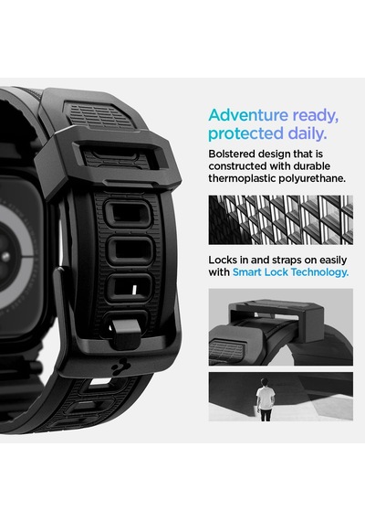 Rugged Armor Pro Bileklik, Apple Watch 10 46 Mm 2024 İle Uyumlu Kılıf Çok Renkli