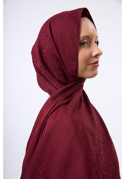 Mirsoy Scarf Velora Modern Desen Şal Bordo