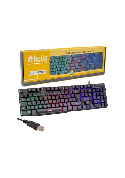 Hello Hl-4737 Kablolu Oyuncu Gamıng Klavye 4434