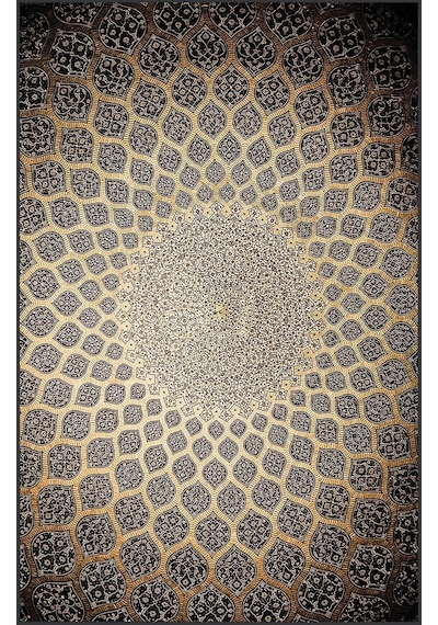 Rovigo Home Dijital Baskı Yıkanabilir Kaymaz Taban Salon Halısı Rvg1907-sm235 Siyah