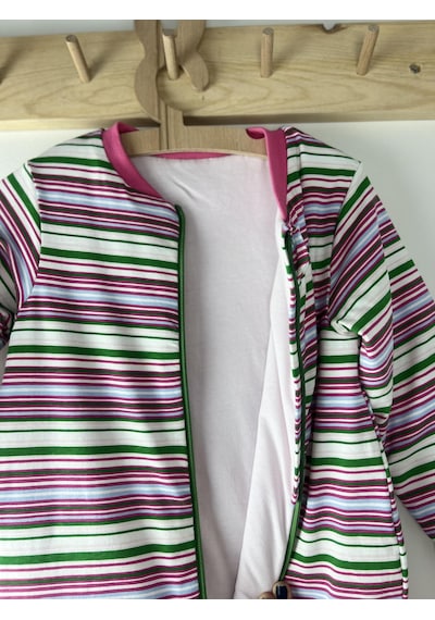 Key Kıds Çizgili Pembe Kız Pamuklu Bacaklı 2.5 Tog Çocuk Uyku Tulumu Çok Renkli