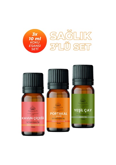 Sağlık Esansiyel Uçucu Koku Yağı Buhurdanlık Yağı Difüzör Esansı 3'lü Set 3x10ml Karışık