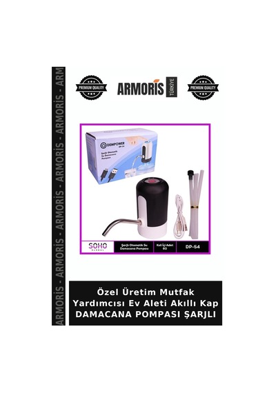 Özel Üretim Mutfak Yardımcısı Ev Aleti Akıllı Kap Damacana Pompası Şarjlı Çok Renkli