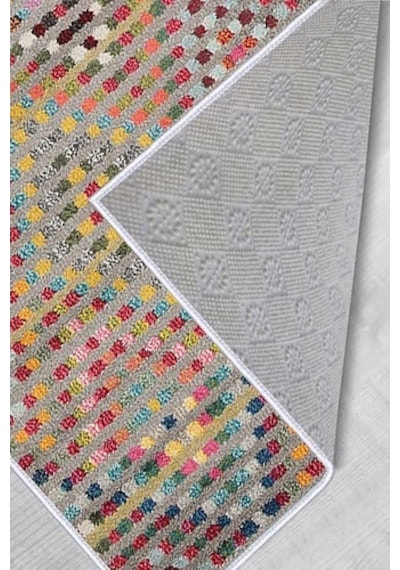 Rovigo Home Dijital Baskı Kaymaz Taban Salon Halısı Rvg1110 Çok Renkli