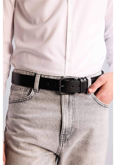 Defacto Erkek Dikdörtgen Toka Suni Deri Jean Kemeri H5072axnsbk27 Siyah-bk27