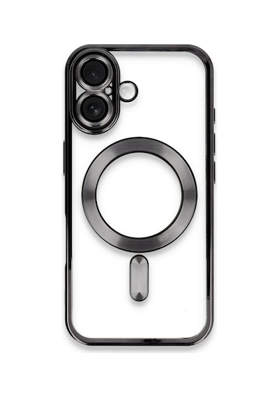 Newface - 834 - Apple iPhone Uyumlu 16 Plus Kılıf Kross Magneticsafe Kapak - Csmo-tex - - Siyah Sıyah