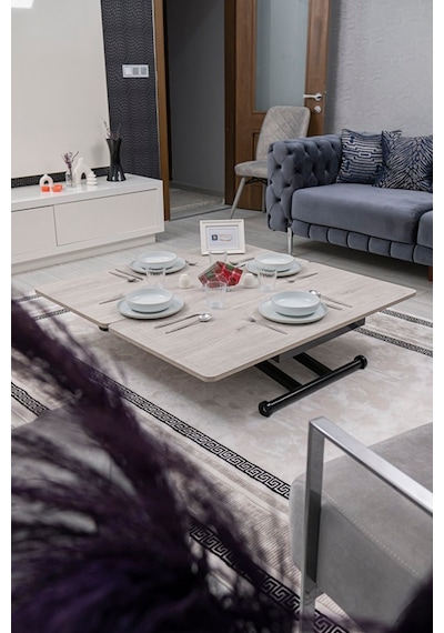 Home Üst Tabla Mdf Lizbon Oval Köşe Alt Ayak Siyah