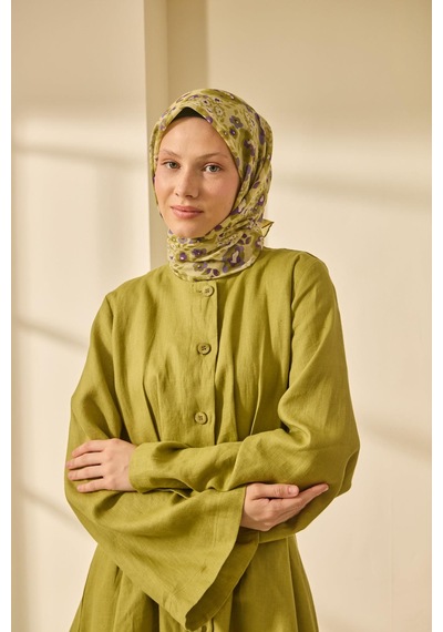 Silk Home Soft Eşarp 73090-29 Yeşil Bej, Mor, Sarı, Eflatun