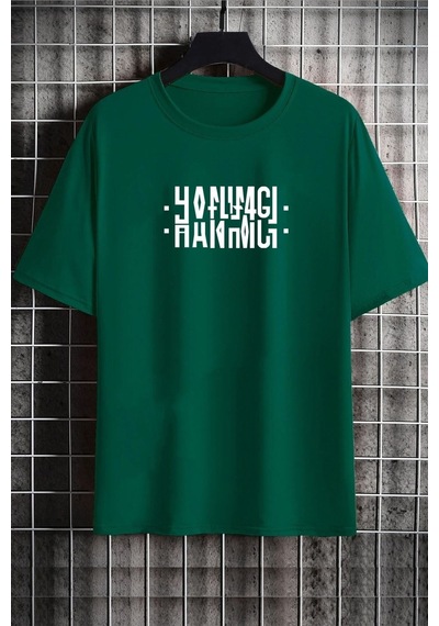Flood Of Style Unisex Hanımcı Baskılı T-shirt Yeşil
