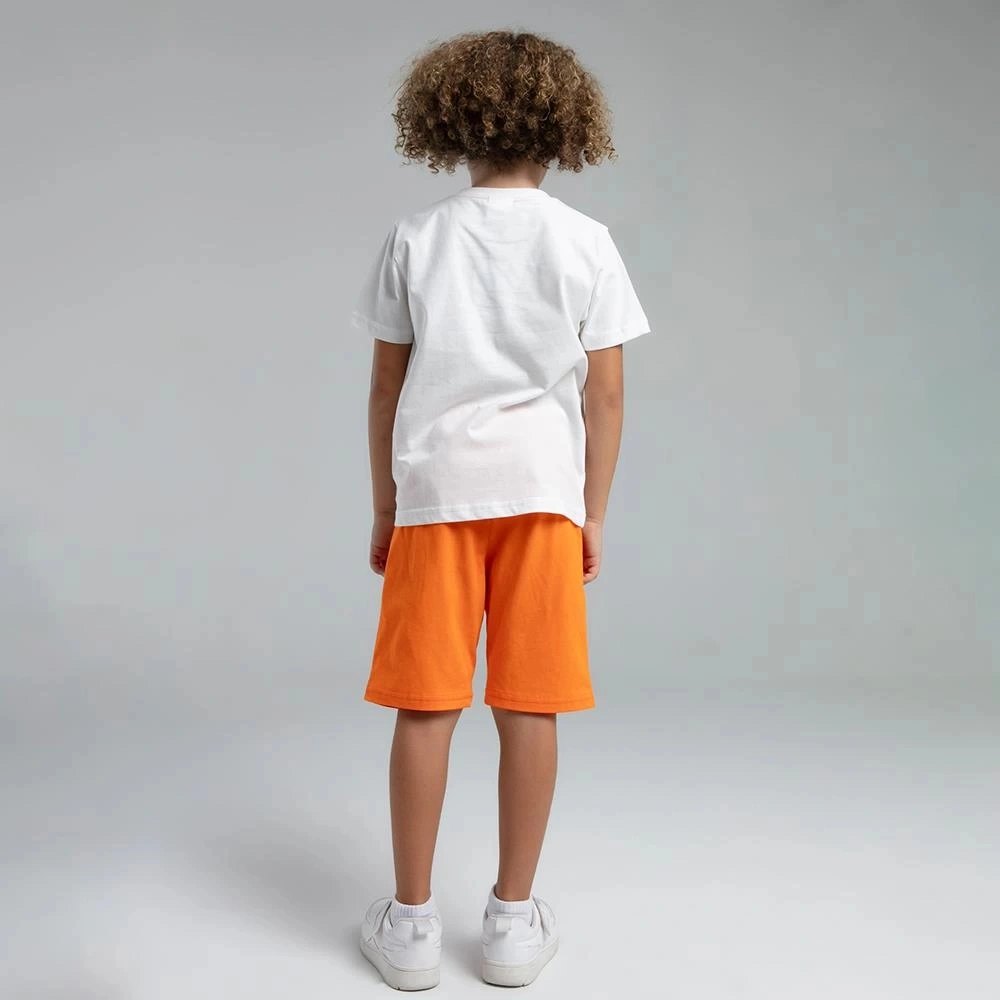 Rolypoly 3576c Erkek Çocuk Bermuda Yazlık Pijama Takım Beyaz