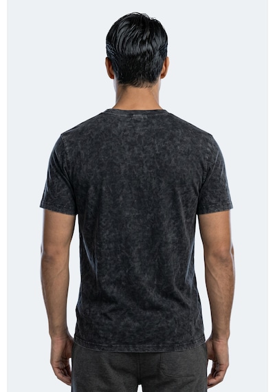 Slazenger Zaır Erkek Baskılı Siyah Tişört