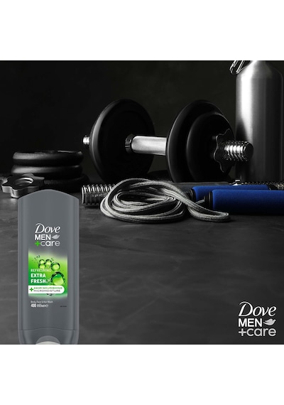 Dove Men +care Duş Jeli Body, Face&hair Extra Fresh 400 Ml X2
