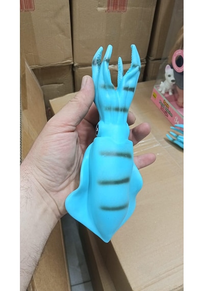 Plastik Oyuncak Büyük Boy Turkuaz Kalamar Squid 20 Cm