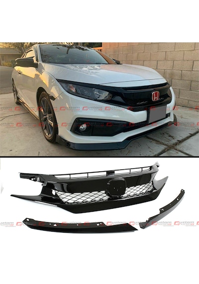 Honda Civic Fc5 Typer Ön Panjur Ve Far Kaşları Makyajlı 2020-2021