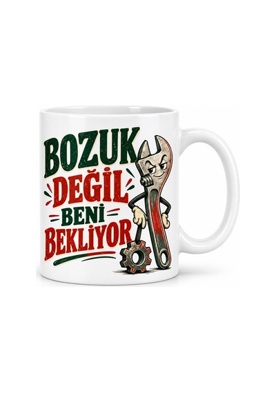 Ren.ga.renk Tamir Ustası Tasarımlı Porselen Kupa - Model 826 Rengaren