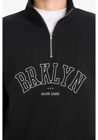 Defacto Boxy Fit Dik Yaka Fermuarlı Baskılı Sweatshirt E9414ax25aubk81 Siyah Defacto Boxy Fit Dik Yaka Fermuarlı Baskılı Sweatshirt E9414ax25aubk81 Siyah