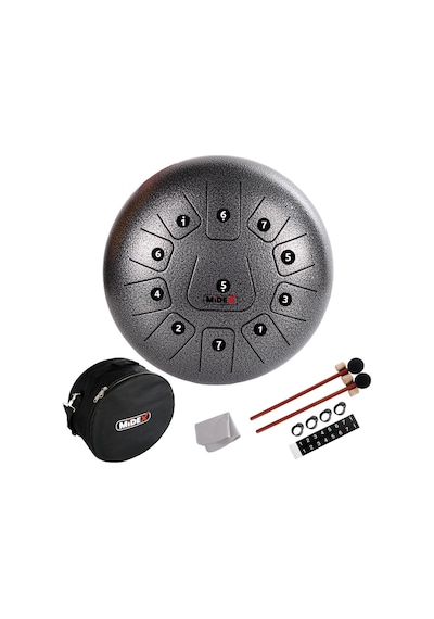 Midex Td-1211sm Çelik Dil Davul Handpan 12 İnç 11 Ton Steel Tongue Drum Full Set