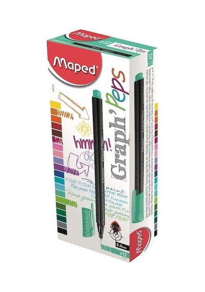 Maped Fineliner Graph Peps 0.4 Mm Zümrüt Yeşili 12 Li 74912202 Çok Renkli