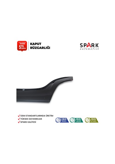 Ford Fiesta 2002-2008 Yıl Aralığı Uyumlu Kaput Rüzgarlığı 3mm