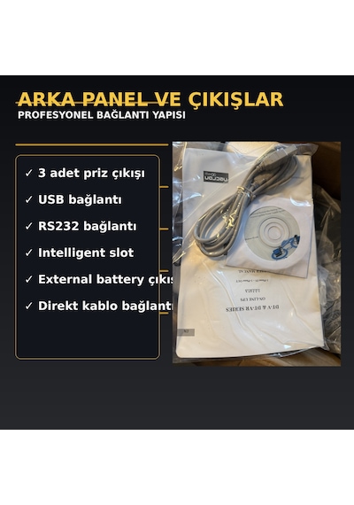 Elektrik Kesilince Pc Kapanmaz Ups 3kva Online 6x9ah %30 Uzun Süre