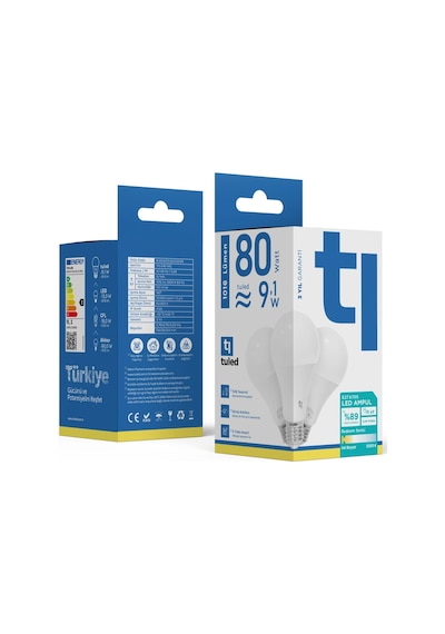 Redeem A70S E27 Led Ampul, Titreşimsiz, Göz Konforu, 1016 Lümen, Ilık Beyaz, 3000 Kelvin