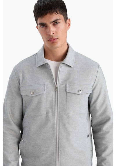Defacto Slım Fıt Polo Yaka Mont D7533AX25SP Gri