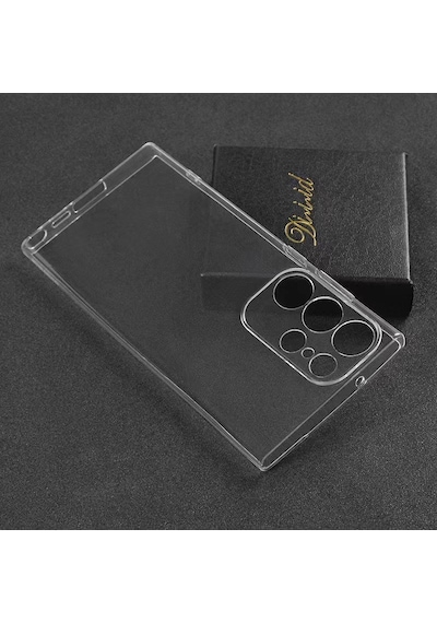Samsung Galaxy Uyumlu S23 Ultra Kılıf Şeffaf Silikon Hibrit Case Kapak